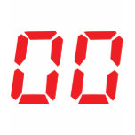 00 red alarm clock number zero zero t-shirts