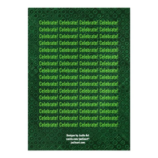 00th Modern Birthday Green Metallic V001 Invites