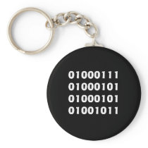 01000111 01000101 01000101 01001011 KEYCHAINS