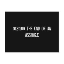01.20.09 the end of an asshole postcard