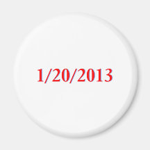 01/20/2013 - Obama's last day as President Fridge Magnet
