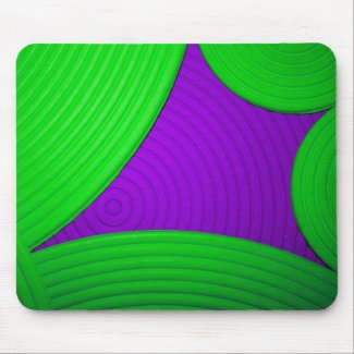 01 Green &amp; Purple Starburst Mousepad