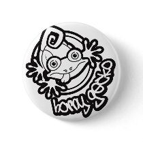 01 Horny Gecko Logo b/w buttons