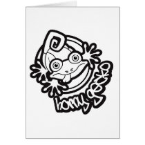 01 Horny Gecko Logo b/w cards