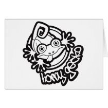 01 Horny Gecko Logo b/w cards