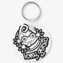 01 Horny Gecko Logo b/w keychains