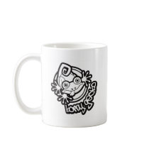 01 Horny Gecko Logo b/w mugs