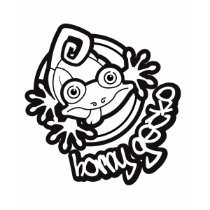 01 Horny Gecko Logo b/w t-shirts