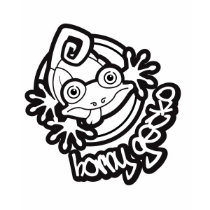 01 Horny Gecko Logo b/w t-shirts