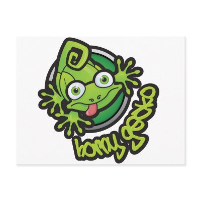 01 Horny Gecko Logo colour Post Card by kayakcapers