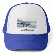 01dolphins, I Love Dolphins! hats