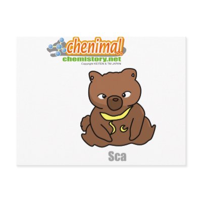 021 Sca of Chenimal (Scandium) Post Cards by chemistroy
