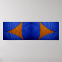 02 Double Blue & Orange Triangle Print