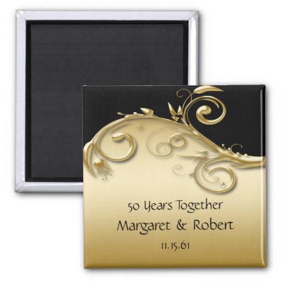 02 Gold and Black 50th Anniversary  Magnet