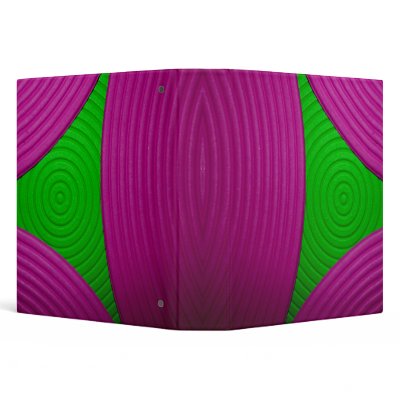 02 Pink & Green Triangle 1.5" Avery Binder by colourmatt