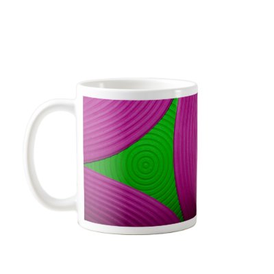 02 Pink & Green Triangle Mug by colourmatt