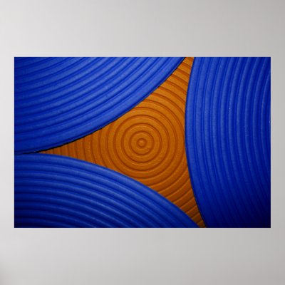 02 Single Blue & Orange Print by colourmatt