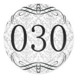 030 Area Code Round Stickers