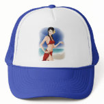 031 Converted vector Cute girls free vector graphi hats