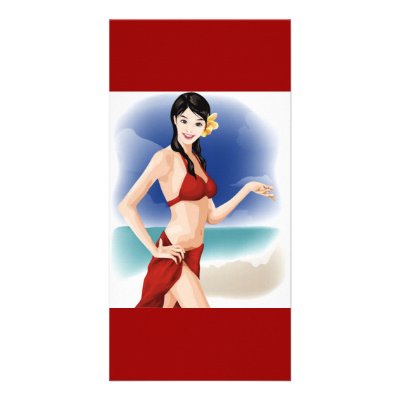 031 Converted vector Cute girls free vector graphi Photo Greeting Card by CreativeColours