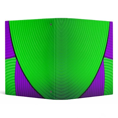 03 Green & Purple Abstract Flower 1" Avery Binder by colourmatt