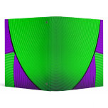 03 Green & Purple Abstract Flower 1" Avery Binder