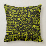 040512 - Banana Yellow on Black pillows