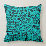 040512 - Black on Dp Turquoise pillows