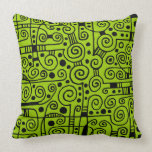 040512 - Black on Martian Green pillows