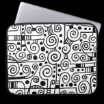 040512 - Black on White laptop sleeves