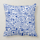040512 - Navy Blue on White pillows