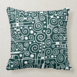 040512 - White on Cool Dark Green pillows
