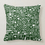 040512 - White on Warm Dark Green pillows
