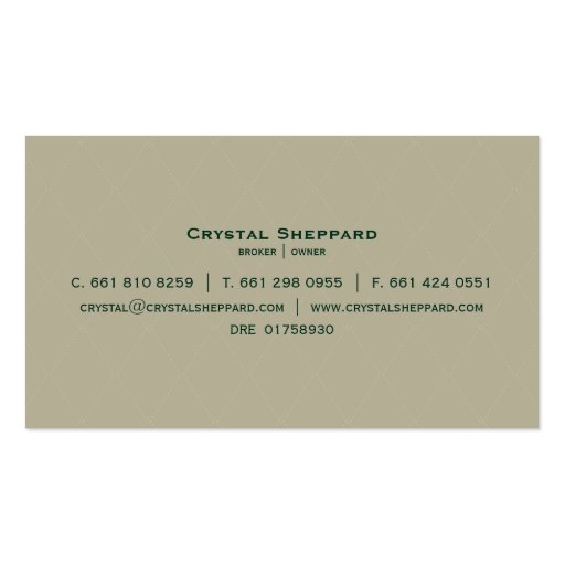 043 Crystal Sheppard :: bcards - simply smart Business Card (back side)