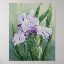 0440 Purple Streaked Iris Art Print