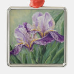 0455 Purple Irises Ornaments
