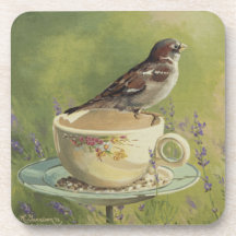 0470 Sparrow Cork Coasters
