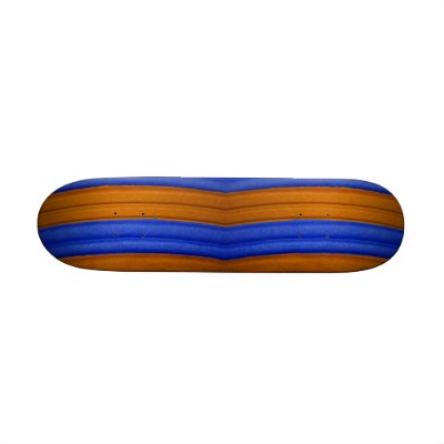 04 Blue & Orange Rainbow Skateboard by colourmatt