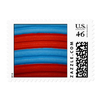 04 Blue & Red Small Postage stamp