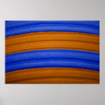04 Single Blue & Orange Rainbow Print