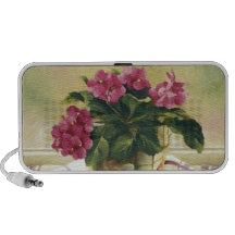 0511 African Violets in Mosaic Planter Notebook Speakers