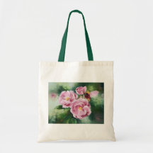 0520 Pink Roses Canvas Bags