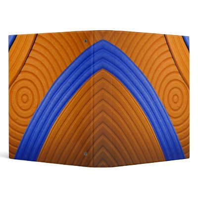 05 Blue & Orange Abstract Sunrise 1" Avery Binder by colourmatt