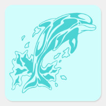 0613032011 Delfin (Animales) Square Stickers