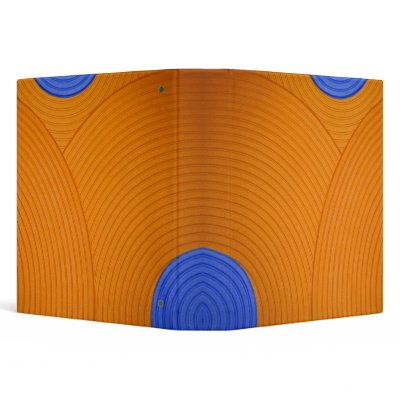 06 Blue & Orange Circles 1.5" Avery Binder by colourmatt