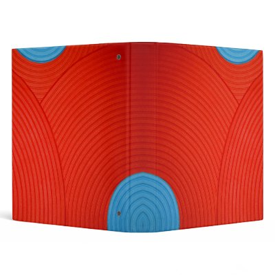 06 Blue & Red Circles 1" Avery Binder by colourmatt
