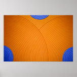06 Single Blue & Orange Circles Print