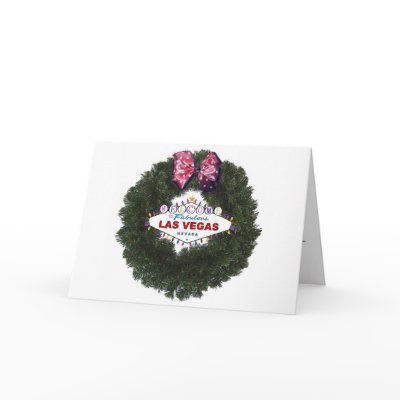 06christmaswreathlvpillow cards by vegasdusoleil