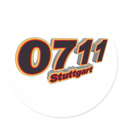 0711 Stuttgart Round Stickers by grum_l