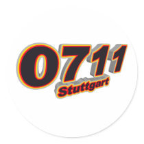 0711 Stuttgart Round Sticker